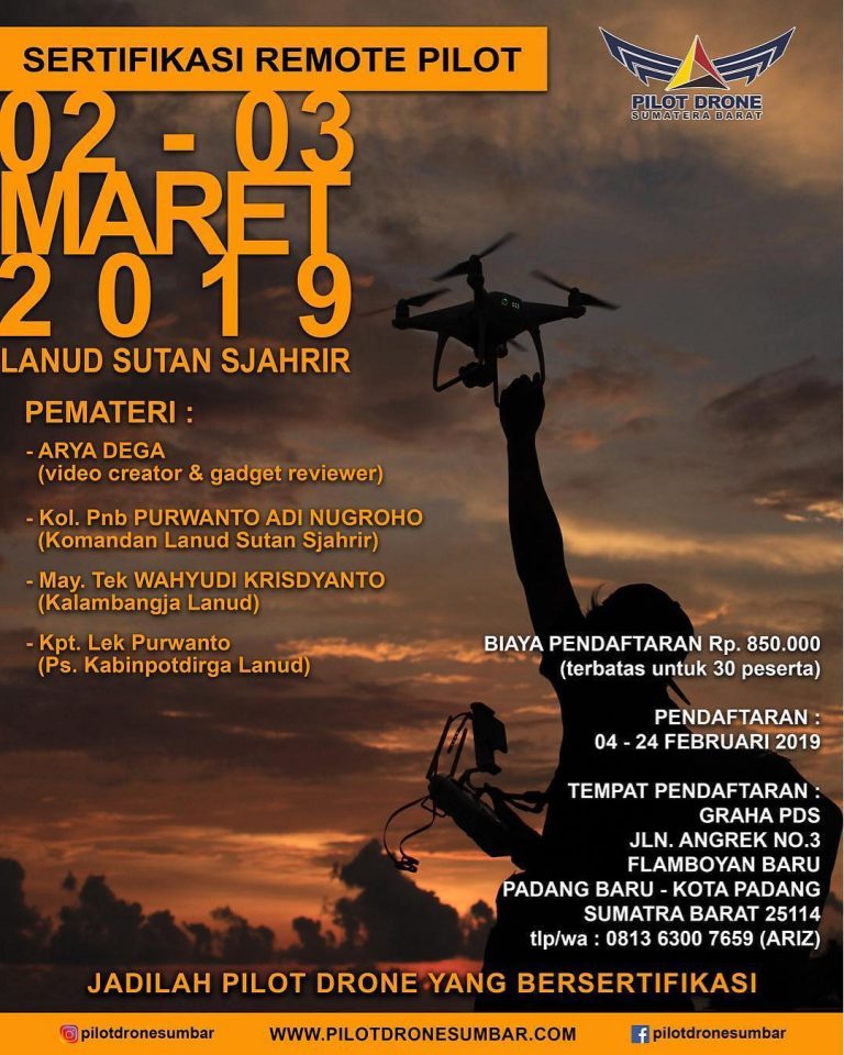 Sertifikasi Pilot Drone Sumatra Barat