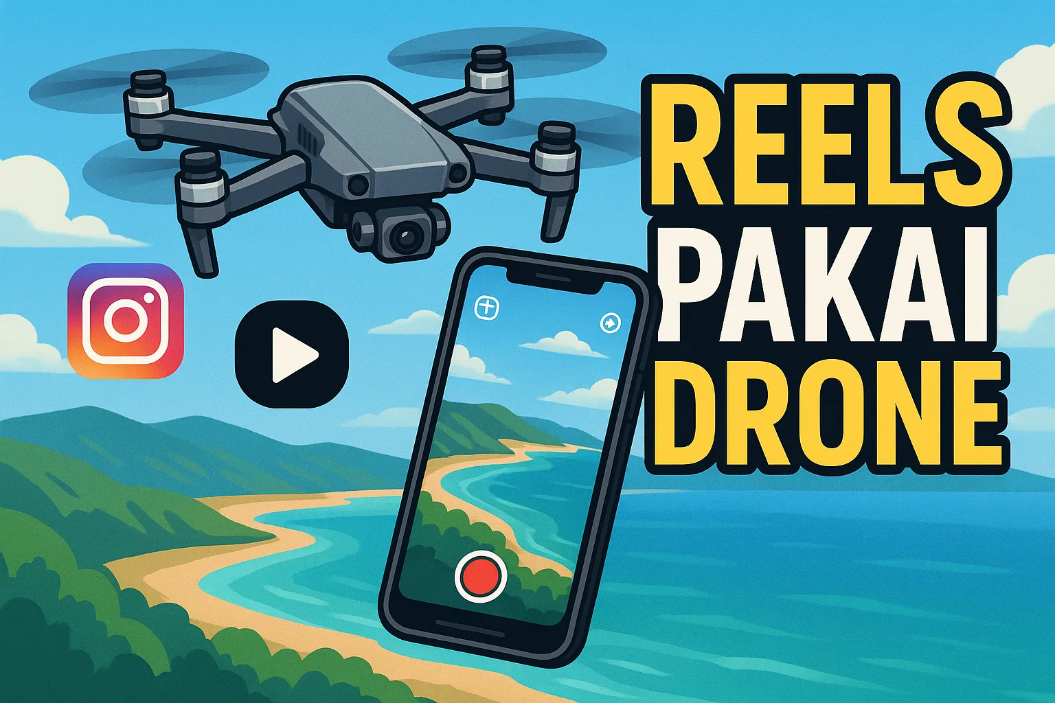 Cara bikin Reels pakai drone